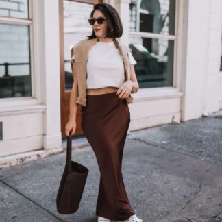 Elegant Satin Maxi Skirt for Women